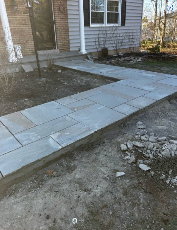 Raised Flagstone Walkway