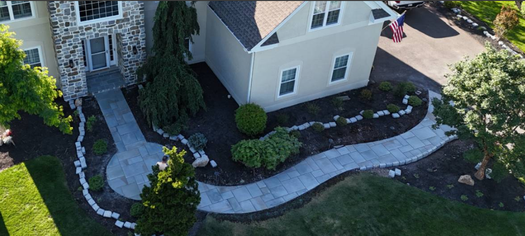 Curved Flagstone Walkway
